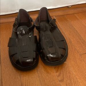 Men's Dark Brown Leather Sandals